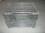 Portable Stackable Storage Cages , Folding Wire Mesh Container Sizes Custom