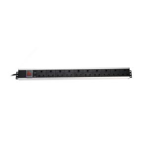 10 Way South Africa Type PDU Extension Socket With On/Off Switch, Overload Protector