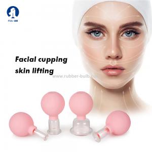 Best 4 Pieces Vacuum Facial Silicone Cupping Without Fire Massager Cellulite Vacuum Suction Silicone wholesale