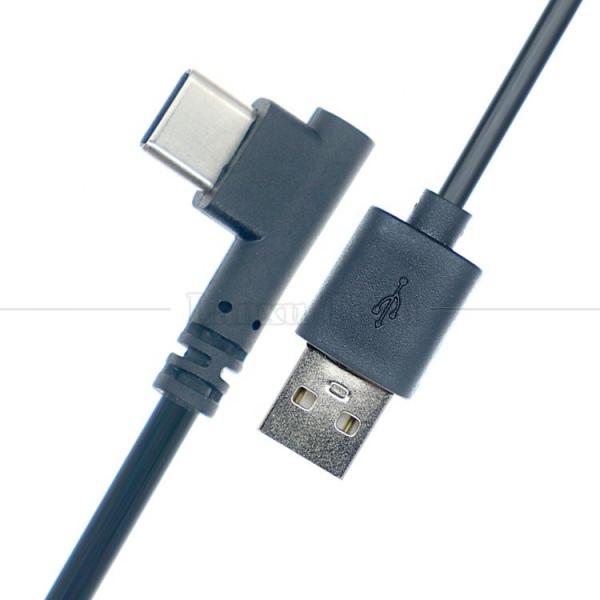 Cheap 1M 2M 3M Sync Data Charging 90 Degree Angle USB C Charger Cable for Phone Tablet for sale