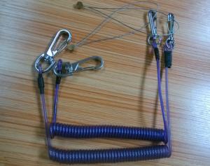 China Heavy trigger snap wire tool coil lanyard tethers good economical stop-drop fasteners on sale