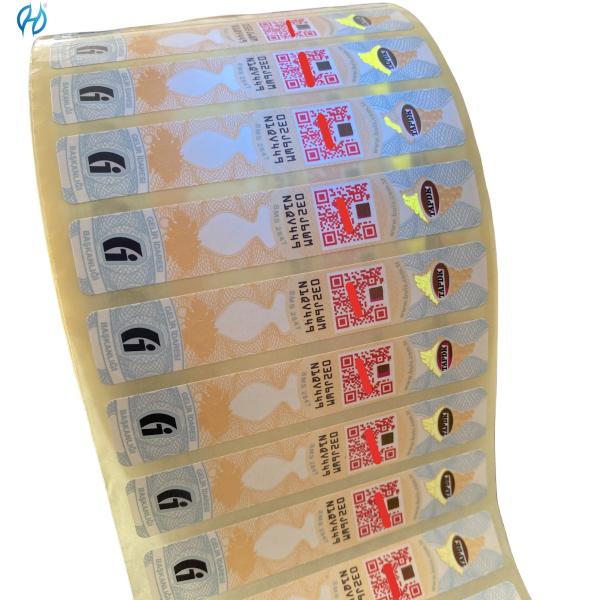 Cheap Customized CMYK/Pantone Security Stickers For Offset And Digital Printing for sale
