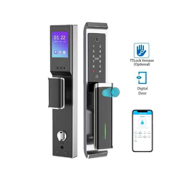Tuya & TT Lock Smart Digital Door Lock with Camera APP/Fingerprint/Card/