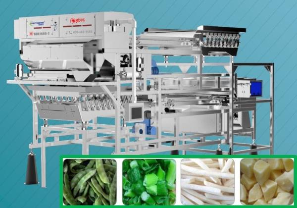 Cheap Frozen Bean Color Sorter Machine , Potato Sorting Equipment With Phoenix Lens for sale