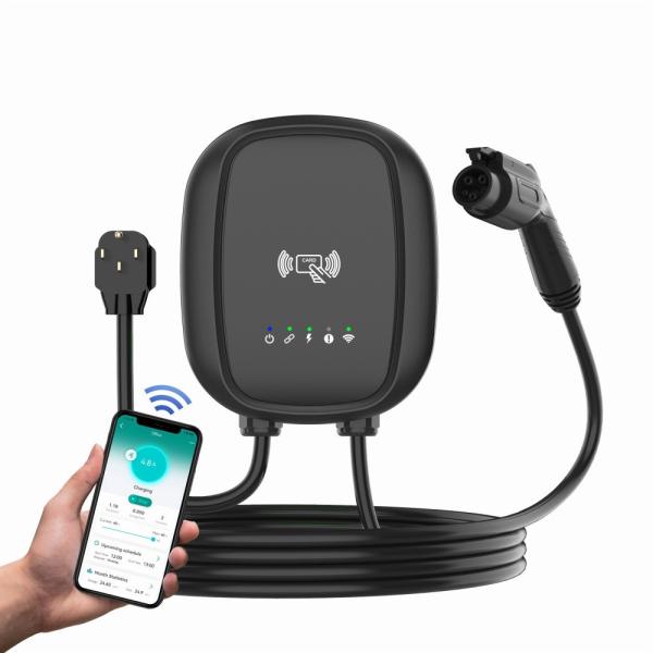 Cheap ETL FCC Listed Type 1 EV Charger 32A 40A 50A EV Charging Pile J1772 Plug With OCPP for sale