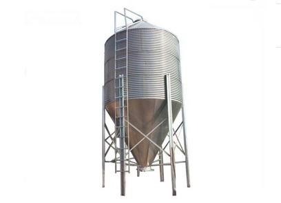 Cheap 12 Ton Shipping Container Grain Bin / Hot Galvanized Chicken Feed Silo Poultry Farm Support for sale