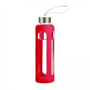 Safe Leak Proof Reusable Water Bottles Eco Friendly With Silicone Sleeve