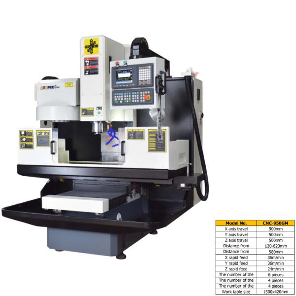 Cheap 3 Axis Vertical CNC Machining Center 900mm X Axis Travel Numerical Control for sale