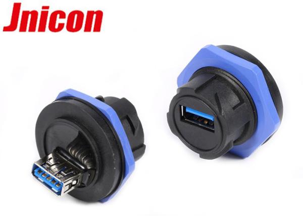 Cheap Flexiable Waterproof USB Connector , USB 3.0 Front Panel USB Jack Panel Mount for sale