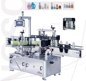 Machine Oil Bottle Label Applicator Detergent Front And Back Labeling Machine