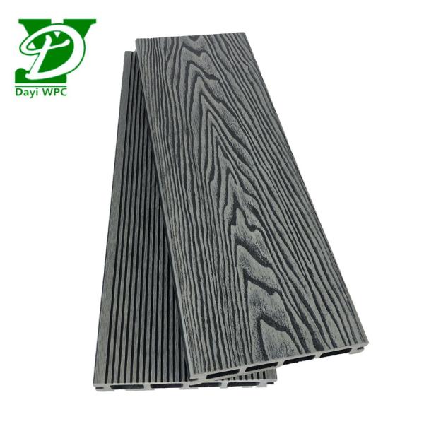 Cheap Waterproof Embossed Surface Modern Hollow Wood Plastic Composite Decking for sale