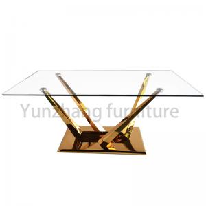 Best Meridian Furniture Modern Glass Dining Table With Glass And Metal Base wholesale