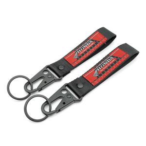 China Honda Rally Keychain Strap - Dynamic Slogan Embroidery + Dual Secure Hooks - Adventure-Ready Edge​ on sale