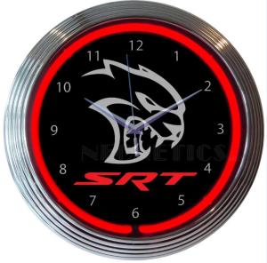 GM Corvette Neon Light Clocks Large Neon Wall Clocks UL Sweeping Motion