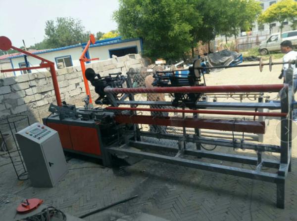 Cheap 4m width PLC full Automatic double wire Chain Link Fence Machine/diamond wire mesh machine for sale