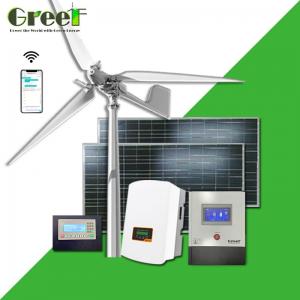 China Solar Hybrid Grid Tie Inverter Pitch Control Wind Turbine Low Rpm 5kw on sale
