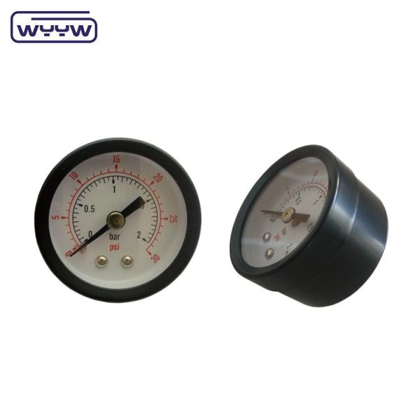 Cheap Good Quality 2 inch Borbon Tube Type Center Back Connection 1/4"NPT BSP Low 9 Psi Manometer Pressure Gauge for sale