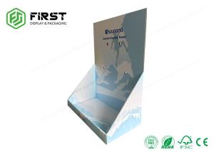 Recyclable Custom Retail POP Counter Displays , PDQ Cardboard Counter Display With Hooks