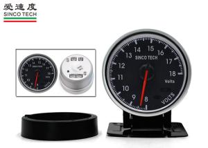 China Aluminum Car Digital Voltmeter 8 - 18 V Display With LED / Buzzer Warning on sale