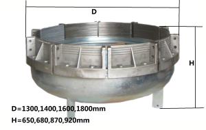 Professional 1100mm Pipe Pressure Tester End Cap , Round Metal End Caps For Pipe