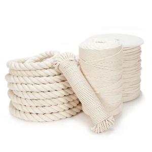 Certificate CCS.ABS.LRS.BV.GL.DNV.NK 4mm Cotton Macrame Yarn Twisted Single Strand Rope