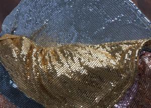 Elegant Sequin Mesh Fabric , Aluminum Flakes Connection Metal Mesh Fabric