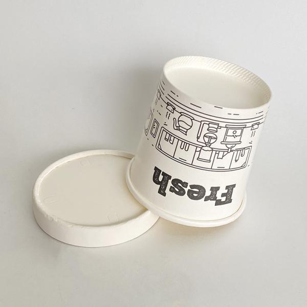 360ml 12oz Soup Paper Cup With Lid Single Wall Biodegradable Bowls