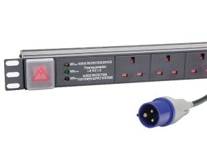 0U 32A Commando Server Rack Pdu , Upgraded Vertical Rack Power Distribution Unit