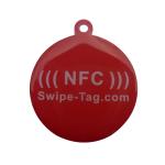 HF NFC NFC213 RFID Disk Tag , QR Code And URL Encoding RFID Pet Tag