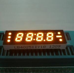 0.25 Inch Yellow Four Digit 7 Segment LED Clock Display , Small Current Drive