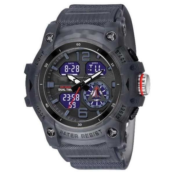 Cheap Multi Functional Plastic Quartz Watch 3ATM Quartz Movement Lcd Mens for sale