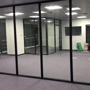 China Rectangle Office Glass Partition Curtain Wall With Heat Insulation on sale