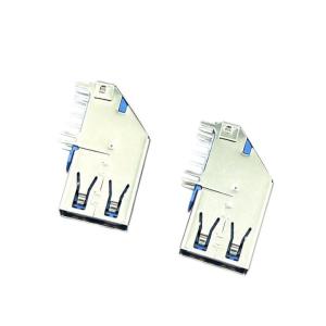 China Type A Micro USB Connector 3.0 DIP SMT Female LCP Blue HF STD on sale