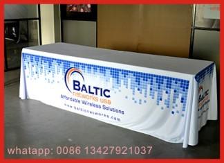 Cheap Red Color Elastic Stretch Spandex Tablecloths , Tension Fabric Trade Show Displays for sale