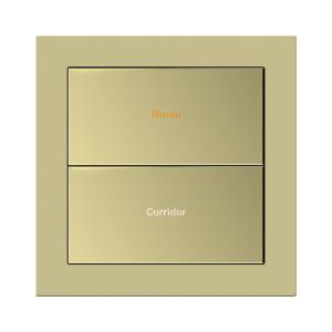 Best 86mm Modbus Wall Switch , Home Lighting Switches Two Gang Push Button wholesale