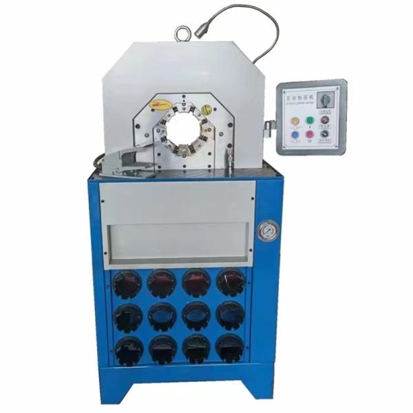 Cheap PLC / Button / Digital Panel Control System Hose Crimping Machine For Withhold Faster for sale