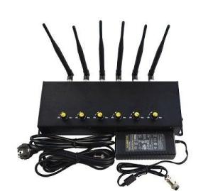 China 15W 6 Band High Frequency Jammer , Mobile Network Signal Jammer For Meeting Room on sale