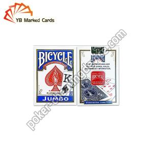 Best Jumbo Infrared Sensor Playing Cards Spot UV Waterproof Blue Red Bicycle Cards wholesale