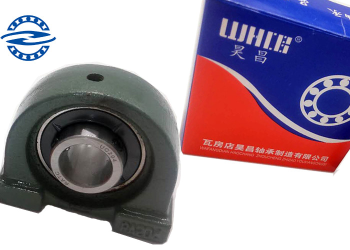 UCPA204 Pillow Ball Bearing With Grub Screws of Cast Iron Pillow Blocks 59-63 HRC Hardness