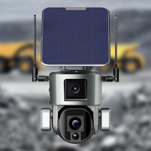 China 4G Solar Dual Linkage Cameras 4K 20000mAh Battery 10X Zoom Solar IP Camera on sale