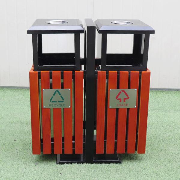 Cheap PS Wood 120L 240L 2 In 1 Waste Recycle Bin for sale