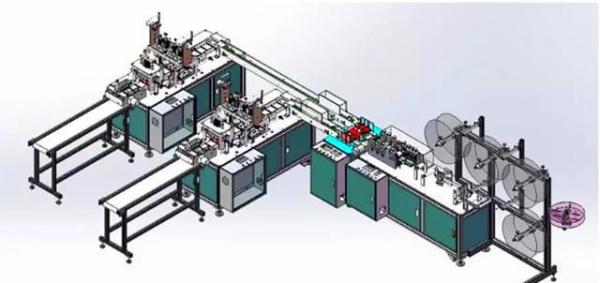 Multifunctional Pollution Face Mask Production Line Computer PLC Programming