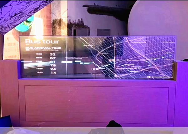 Cheap OLED Transparent Glass Display / Light Conference Room Transparent Display Screen for sale
