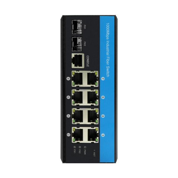 Cheap 8 port industrial ethernet switch layer 2 managed switch DC12/24/48V Dual power input for sale