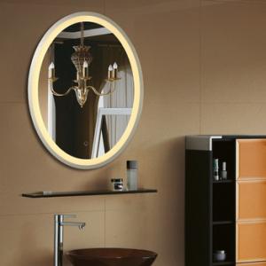 Ss Frame Oval Led Bathroom Mirrors With Touch Switch Bluetooth And Clock