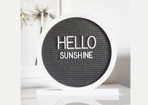 China Round Reversible Felt Message Board 12x12 Double Side With 340 White Letters on sale