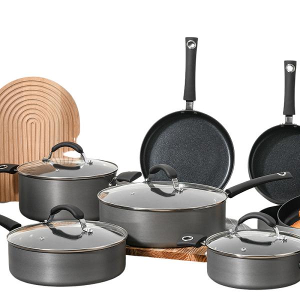 Cheap Durable Aluminum Cookware Set With Handle Non-Stick Coating for sale
