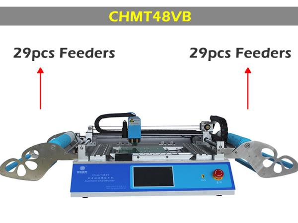 Cheap Dual side Feeder CHMT48VB Desktop Pick and Place Machine , surface mounting machine for sale