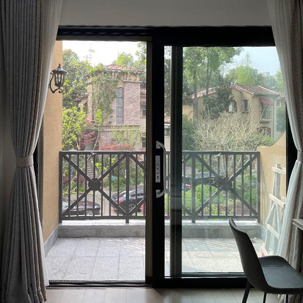 Cheap Invisible Aluminum Alloy Mesh Trackless Screen Door Black / White for sale