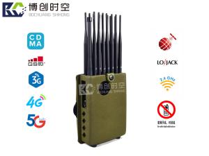 China UHF/VHF/GPS/ 5.8g / 2.4g Wireless network signal jammer Handheld portable wireless phone jammer black gps signal jammer on sale